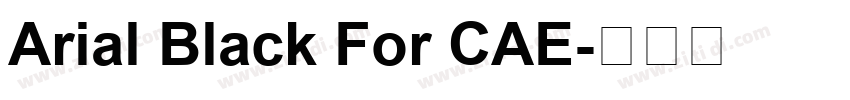 Arial Black For CAE字体转换